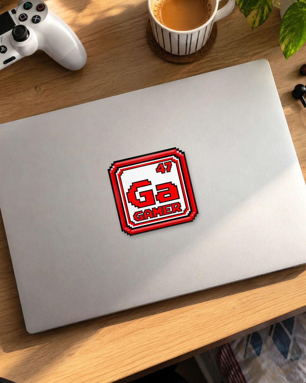 Ga Gamer gamer patch on a laptop
