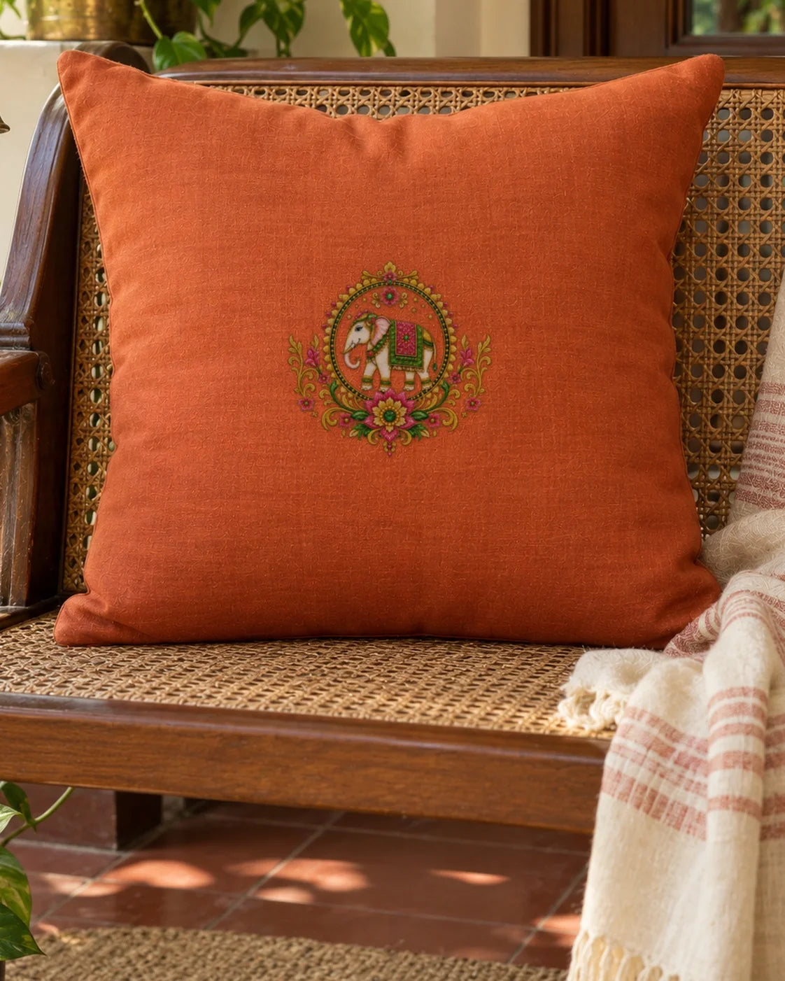 Gajraj Mandala embroidery-look iron-on patch | Thread Theory