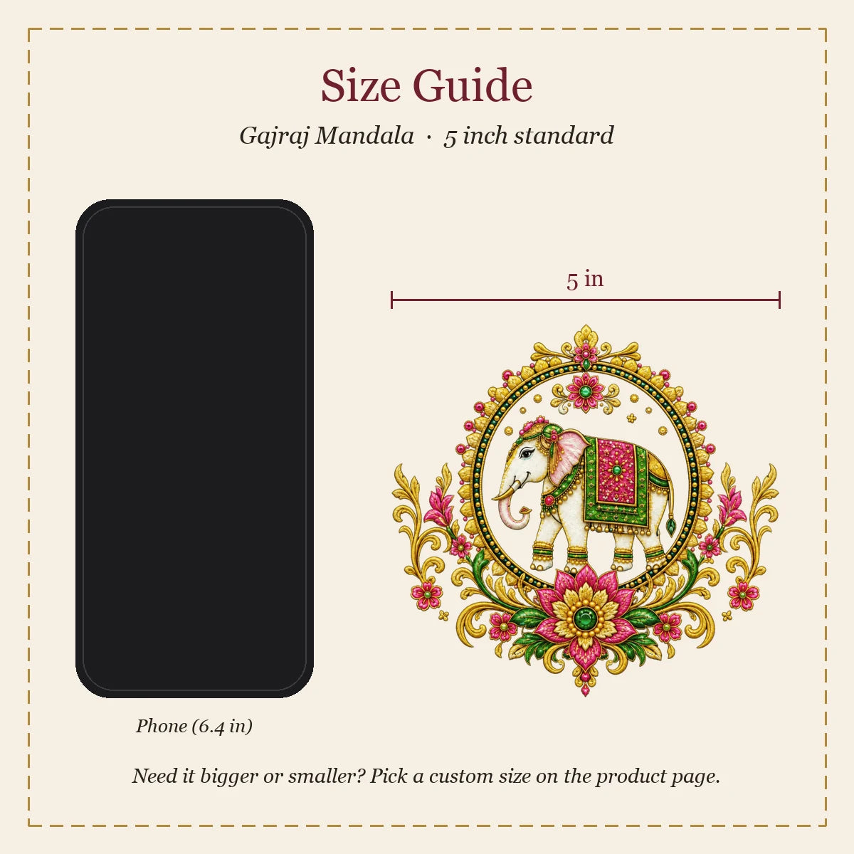 Gajraj Mandala embroidery-look iron-on patch | Thread Theory