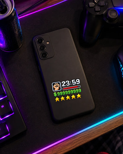 Game HUD gamer patch on a phone case