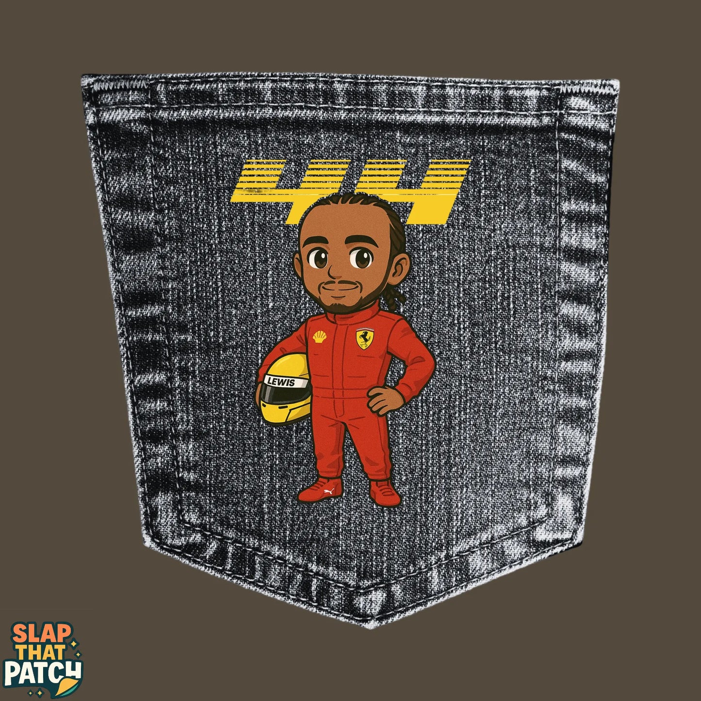 Pole Position | Pack of 15 Hot-Sticks | Iron on patches