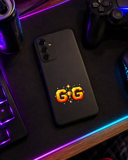 GG gamer patch on a phone case