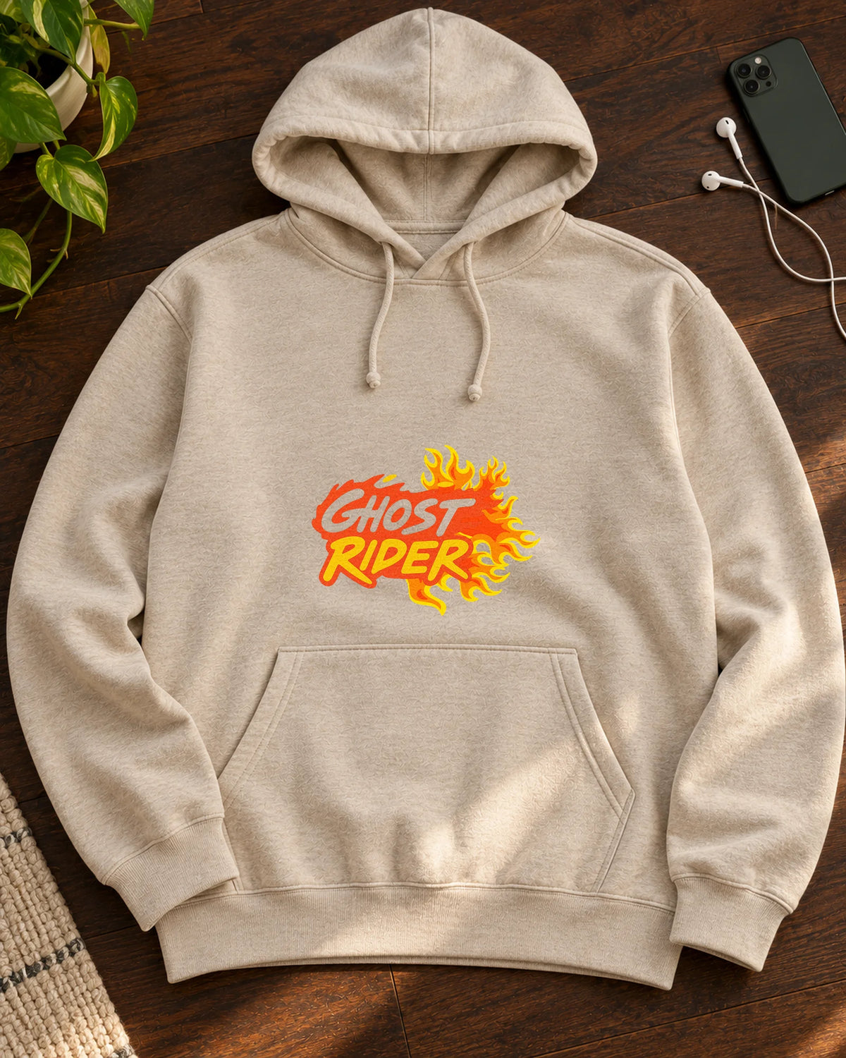 Ghost Rider iron-on patch on clothes