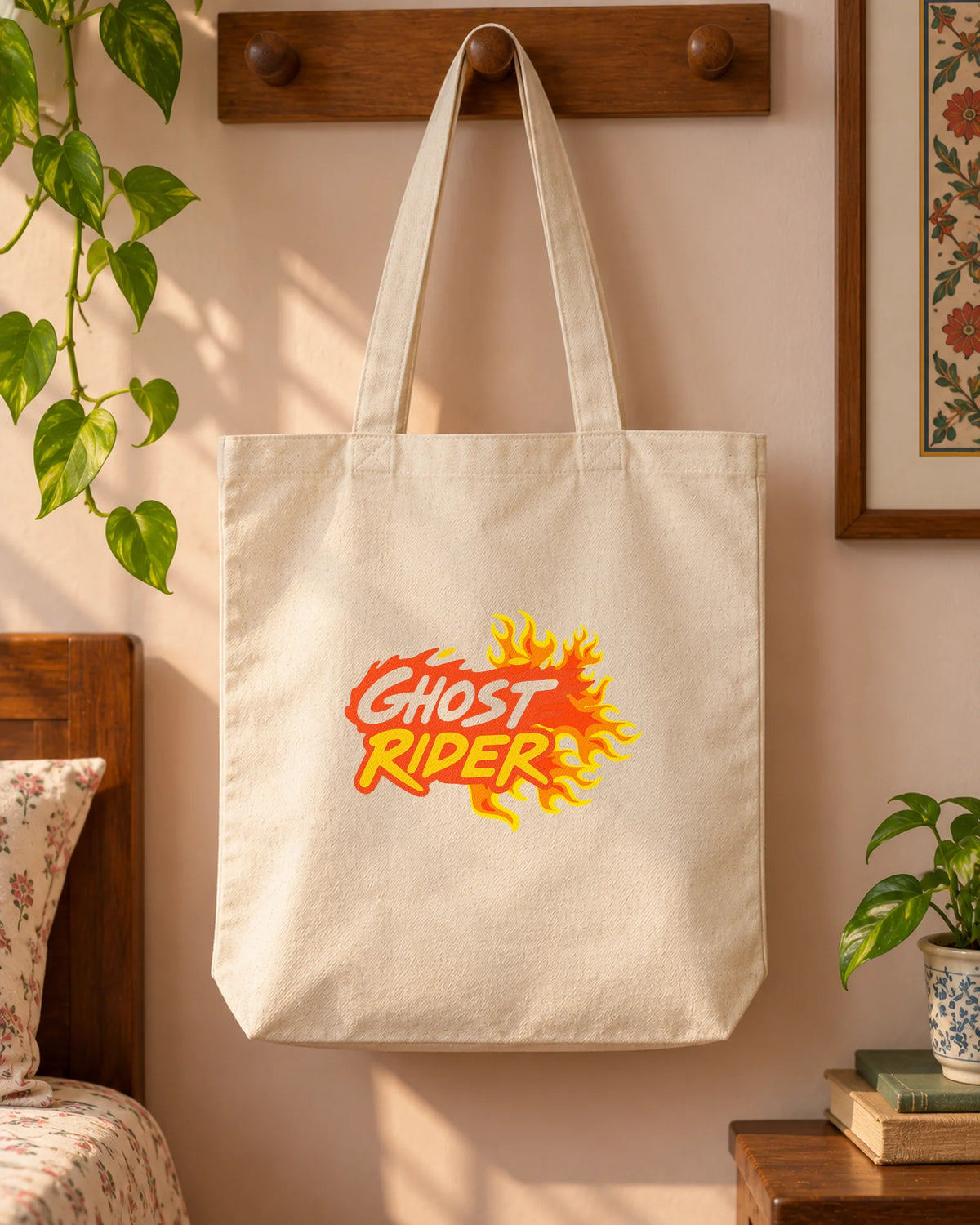 Ghost Rider iron-on patch on clothes