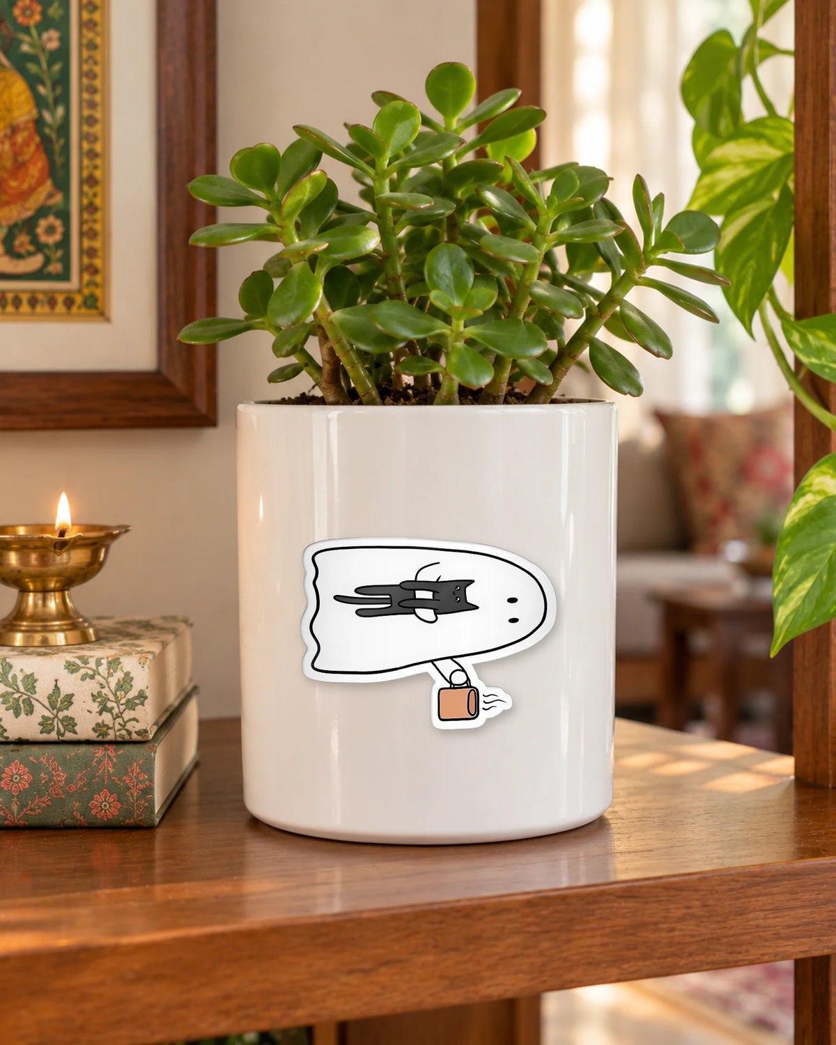 Ghoul’s Got a Cat sticker mockup