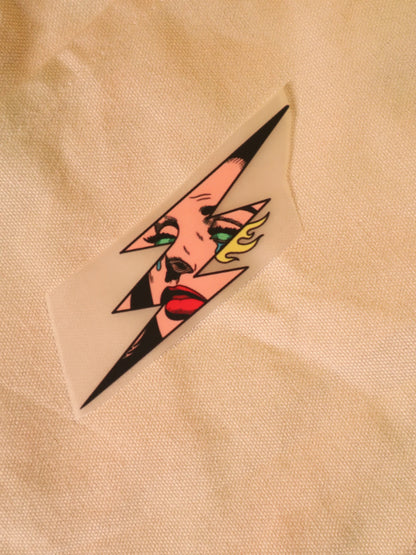 Lightning Gaze | Iron-on Patch | Girlie Pop