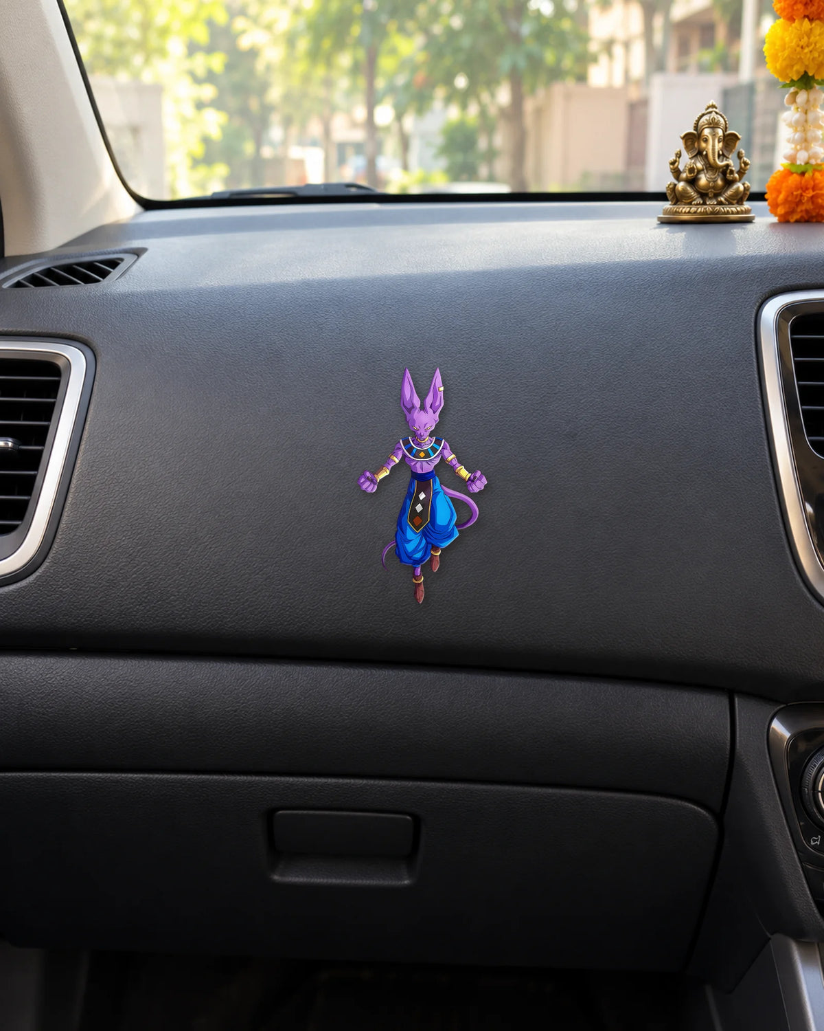 Purple God Energy sticker mockup