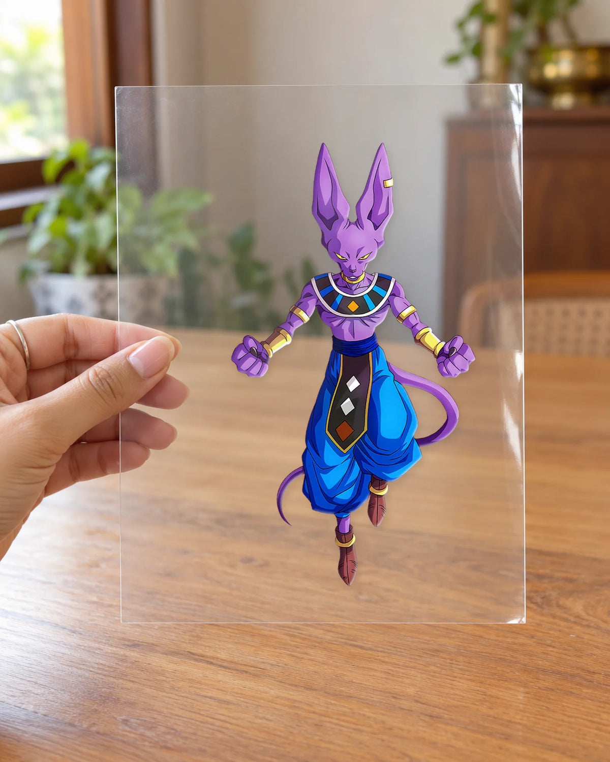 Purple God Energy hard surface patch on clear film
