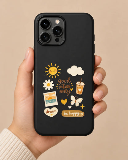 Good Vibes Only phone makeover pack on a phone case