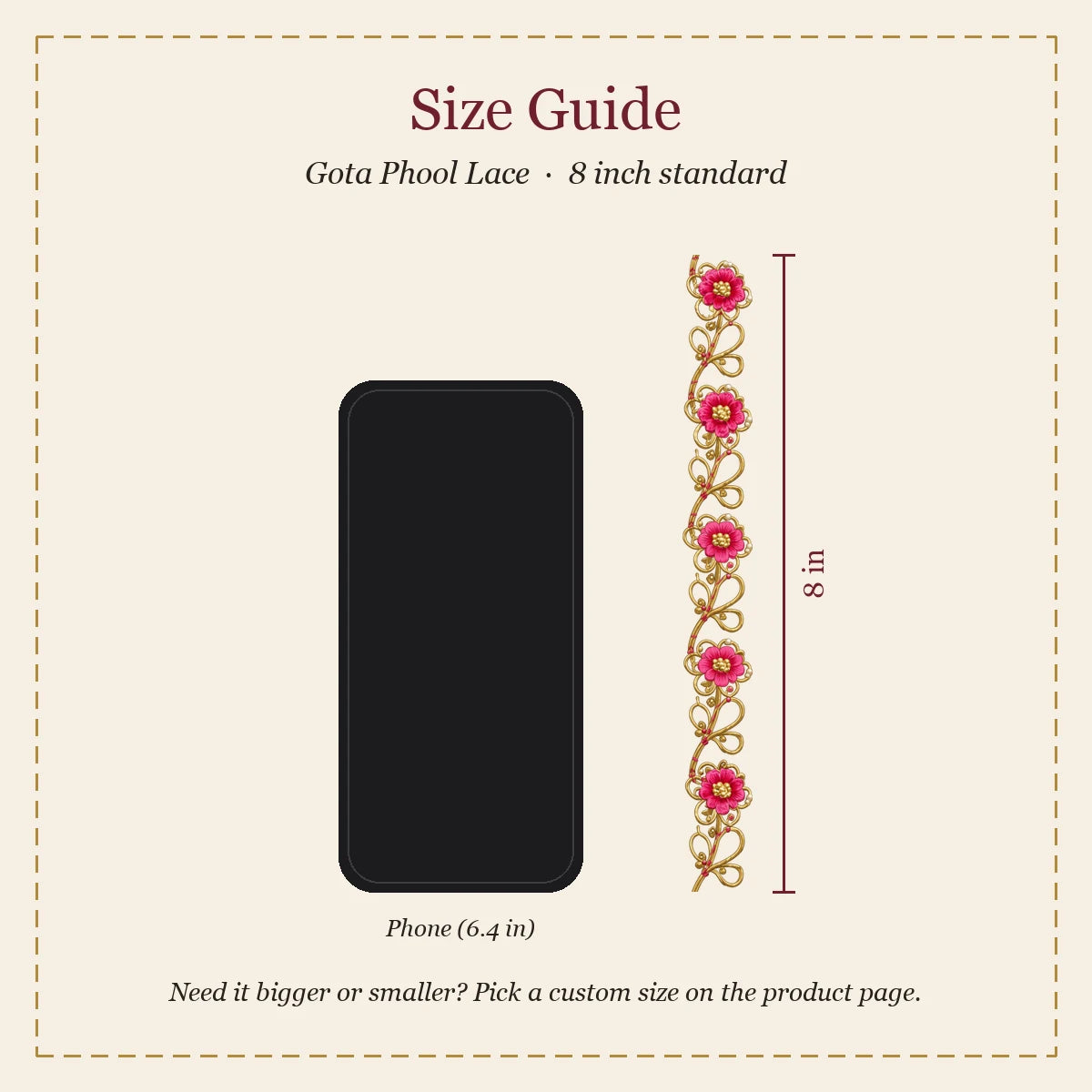 Gota Phool Lace embroidery-look iron-on patch | Thread Theory