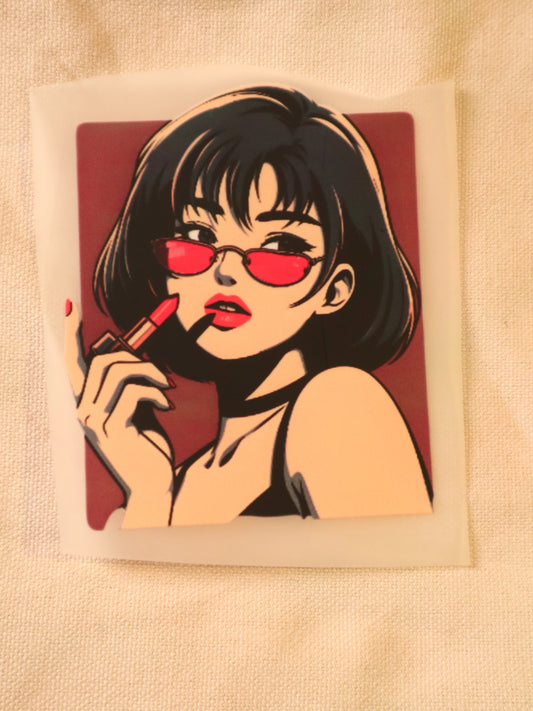 Red Lip Mood | Iron-on Patch | Girlie Pop