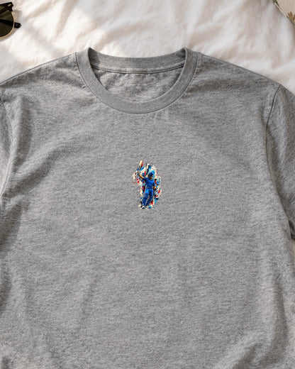Grunge Hero iron-on patch on clothes