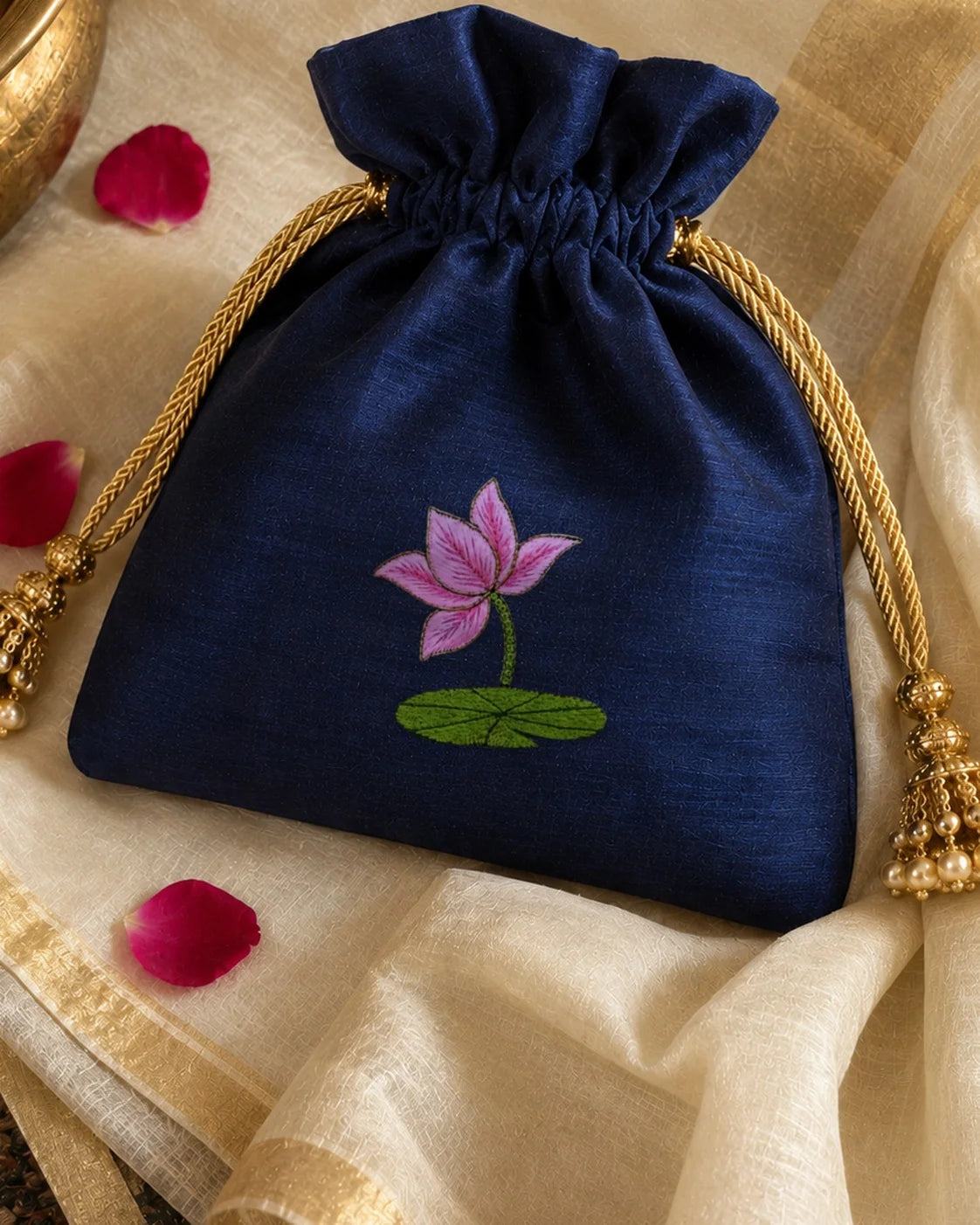 Gulabi Kamal embroidery-look iron-on patch | Thread Theory