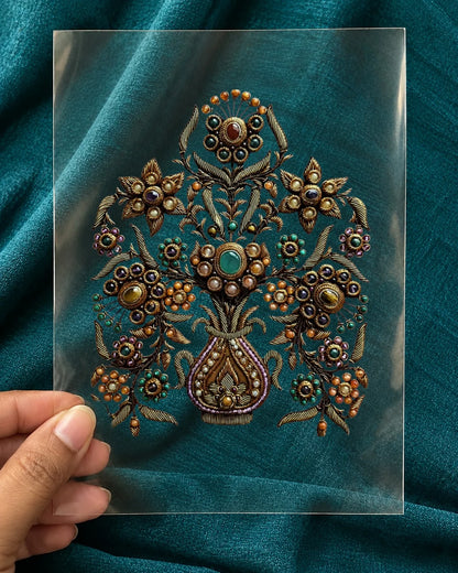 Guldasta embroidery-look iron-on patch | Thread Theory