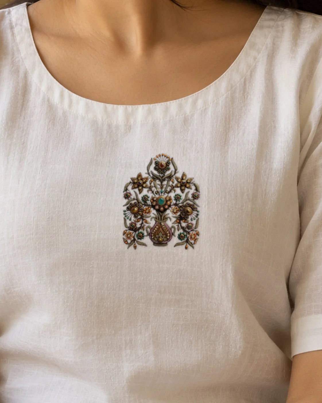Guldasta embroidery-look iron-on patch | Thread Theory