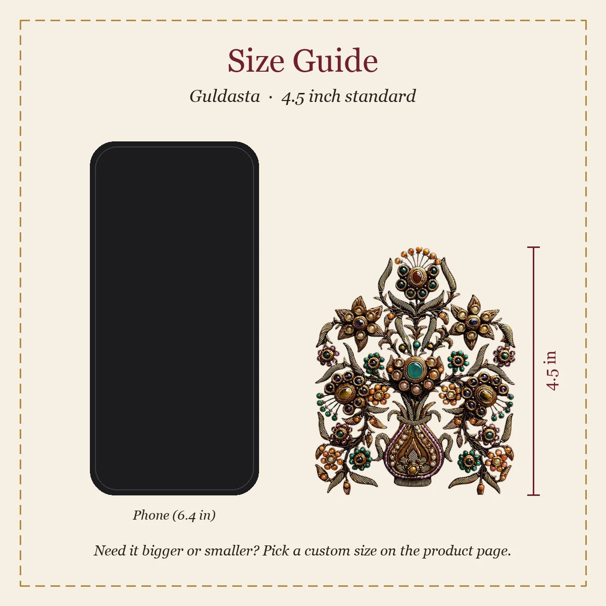 Guldasta embroidery-look iron-on patch | Thread Theory