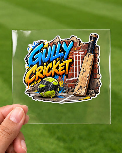 Gully Cricket hard surface patch on clear film