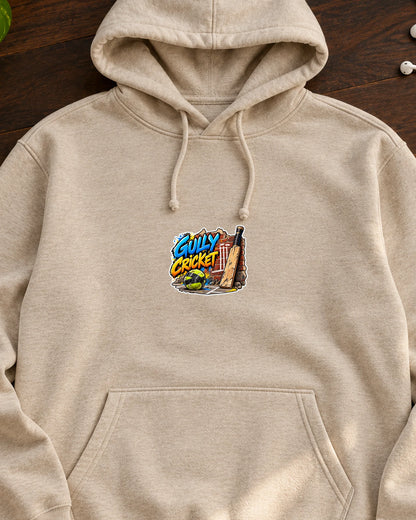 Gully Cricket iron-on patch on clothes