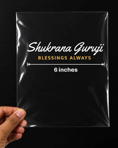 Guruji car patch on a car rear glass