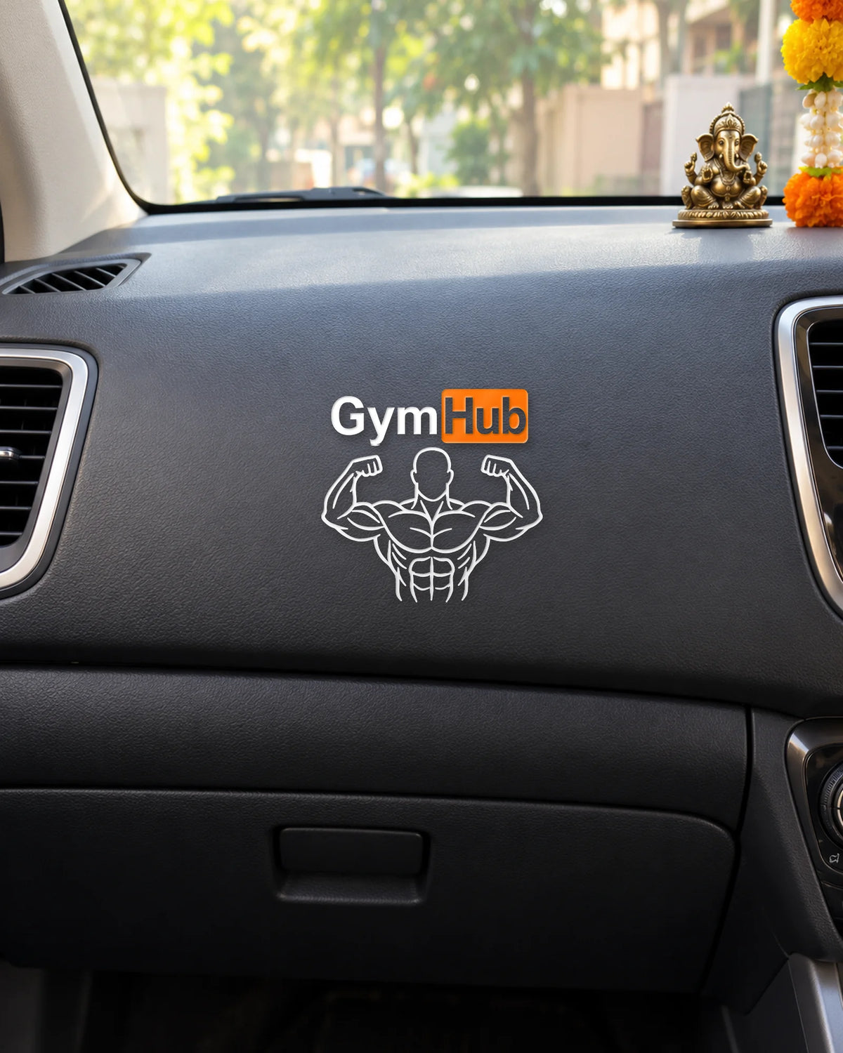 Gym Hub hard surface patch mockup