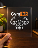 Gym Hub hard surface patch on clear film