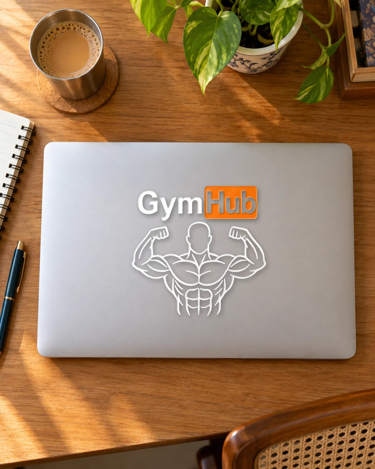 Gym Hub sticker mockup