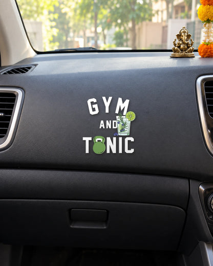 Gym & Tonic sticker mockup
