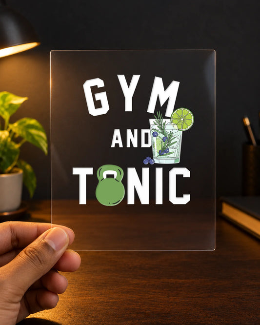 Gym & Tonic hard surface patch on clear film