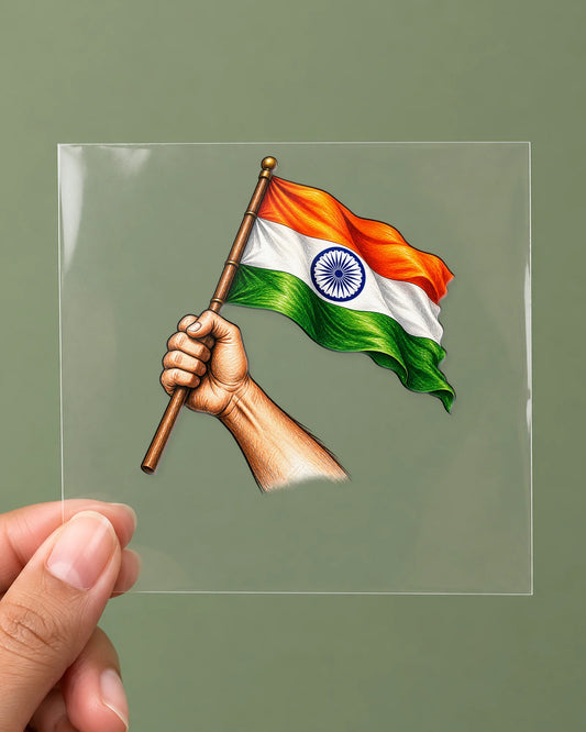 Haathon Mein Tiranga hard surface patch on clear film