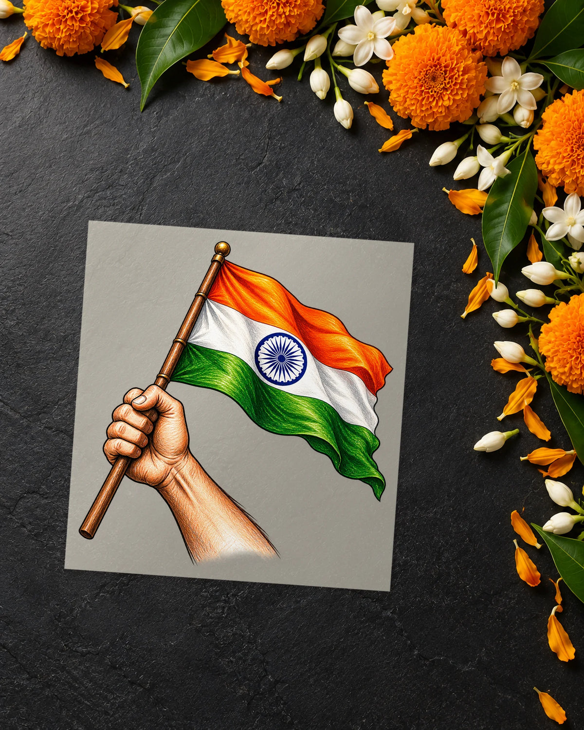 Haathon Mein Tiranga iron-on patch transfer