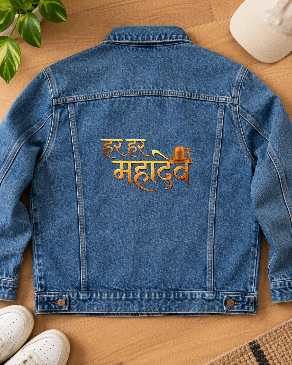 Har Har Mahadev iron-on patch on clothes