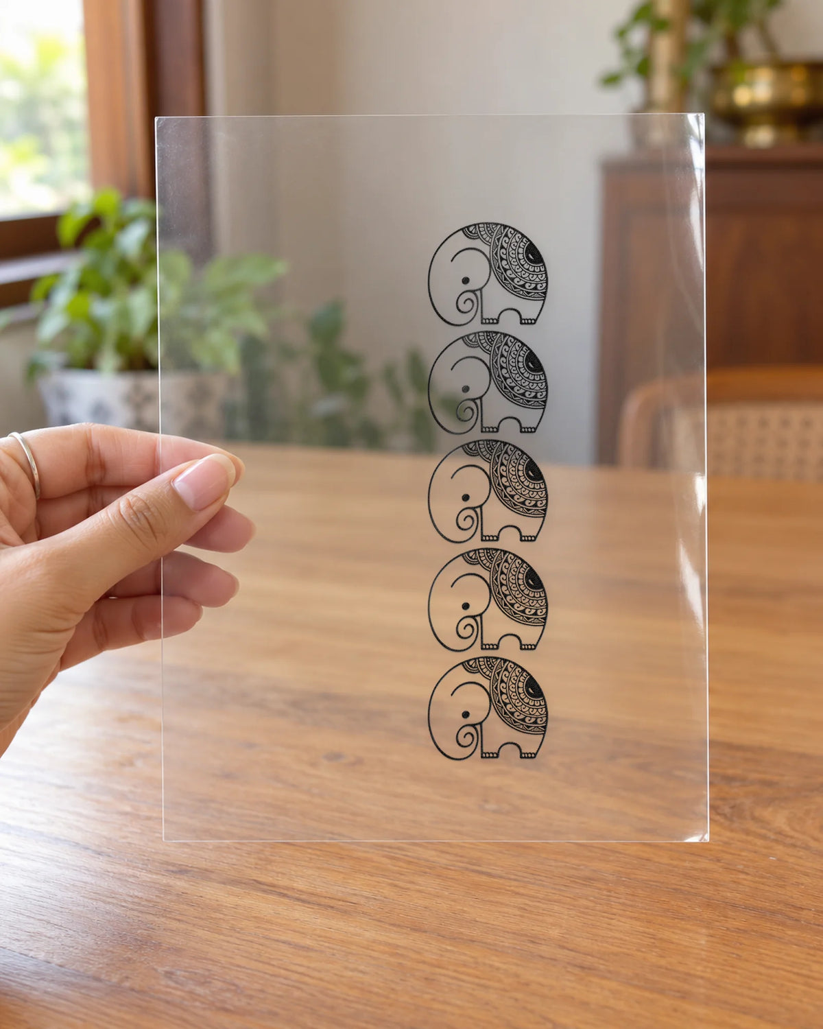 Hathi Royale hard surface patch on clear film