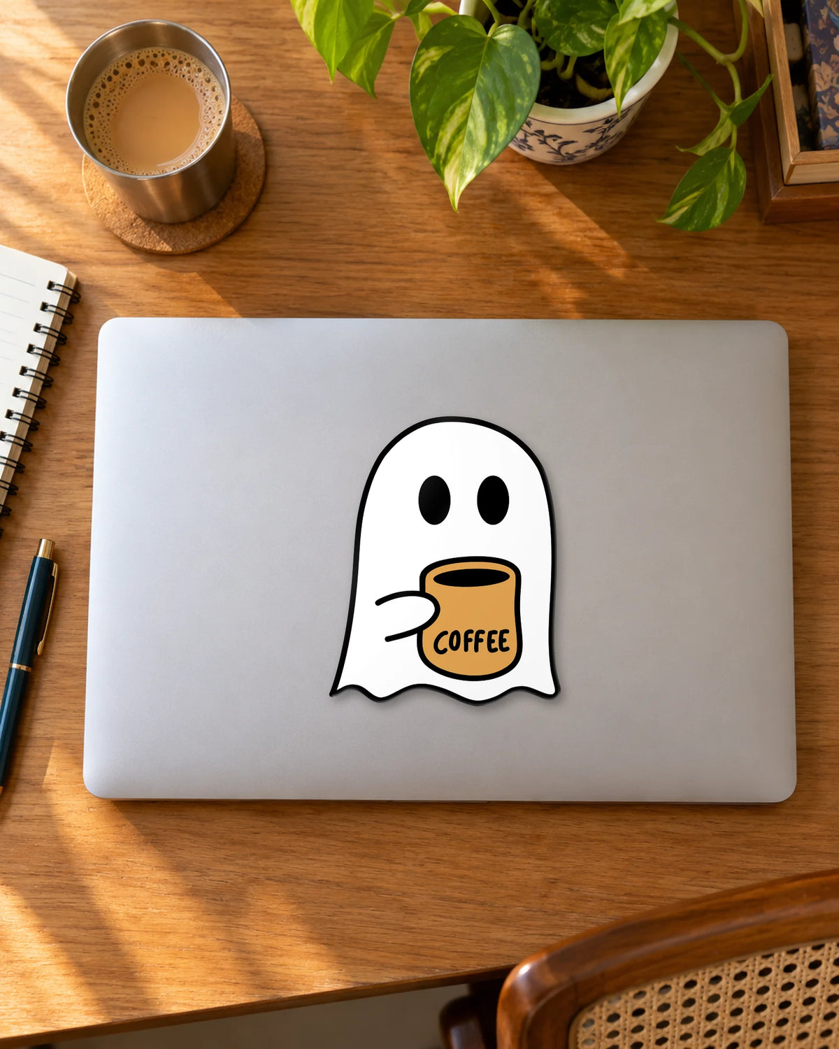 Haunting for a Brew sticker mockup
