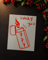 Hazardous Luck iron-on patch transfer