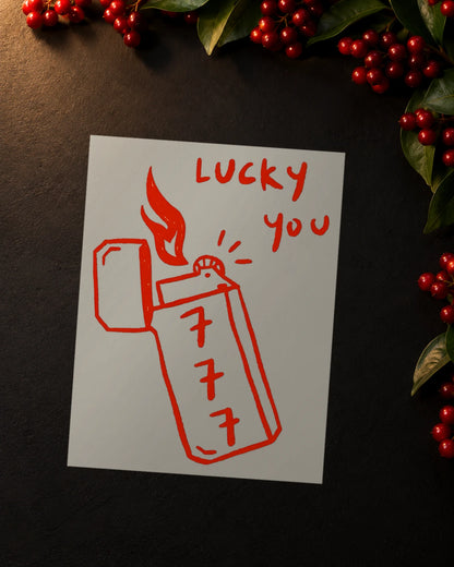 Hazardous Luck iron-on patch transfer