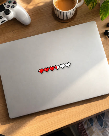 Health Bar gamer patch on a laptop