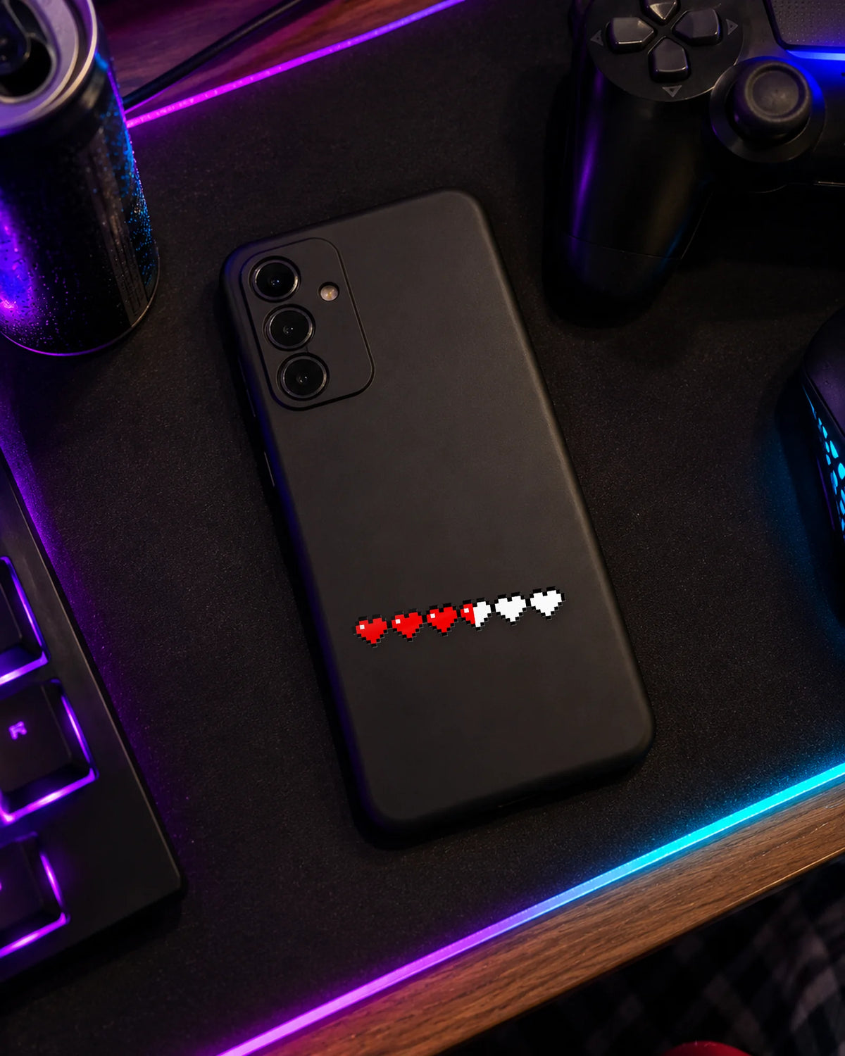 Health Bar gamer patch on a phone case