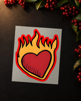 Heartburn iron-on patch transfer
