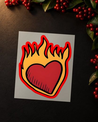 Heartburn iron-on patch transfer