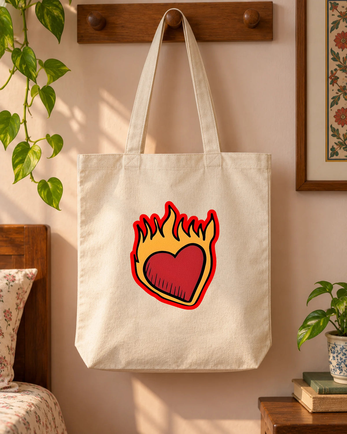 Heartburn iron-on patch on clothes