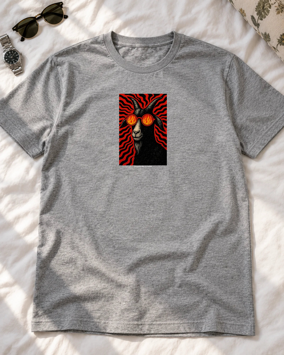 Hell-Bent GOAT iron-on patch on clothes