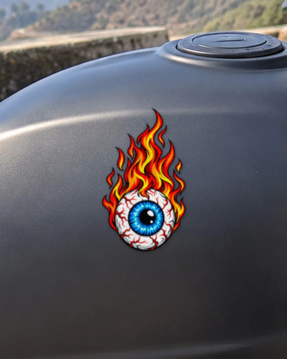 Hell Eye bike patch on a bike