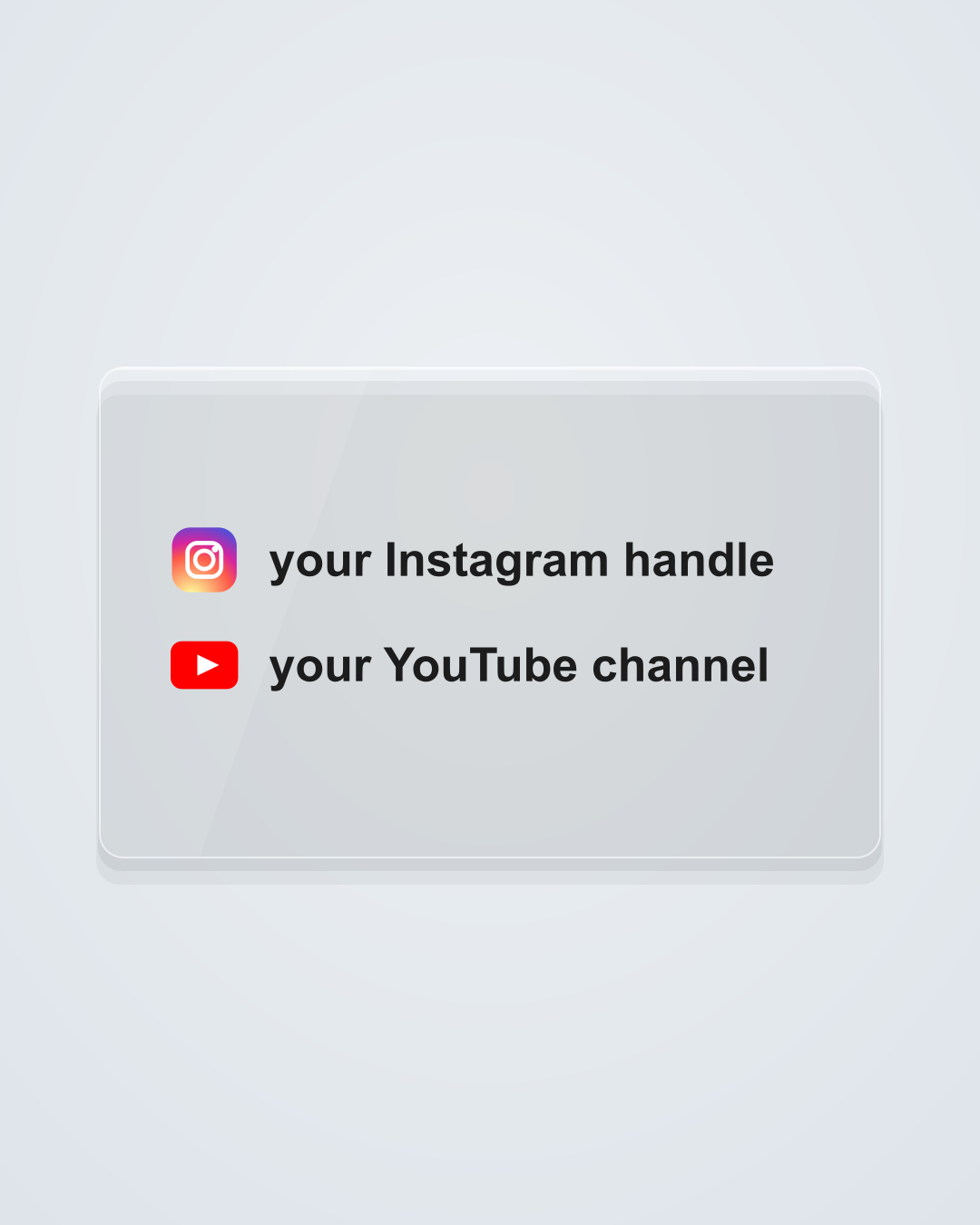 Customise your YouTube or Instagram handle - hard surface patch