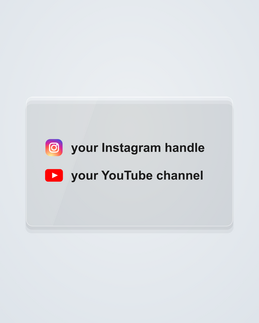 Customise your YouTube or Instagram handle - hard surface patch