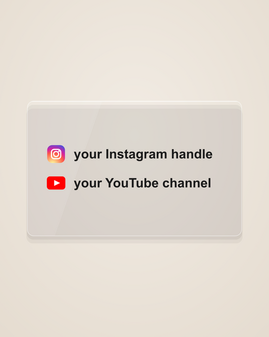Customise your YouTube or Instagram handle - iron-on patch