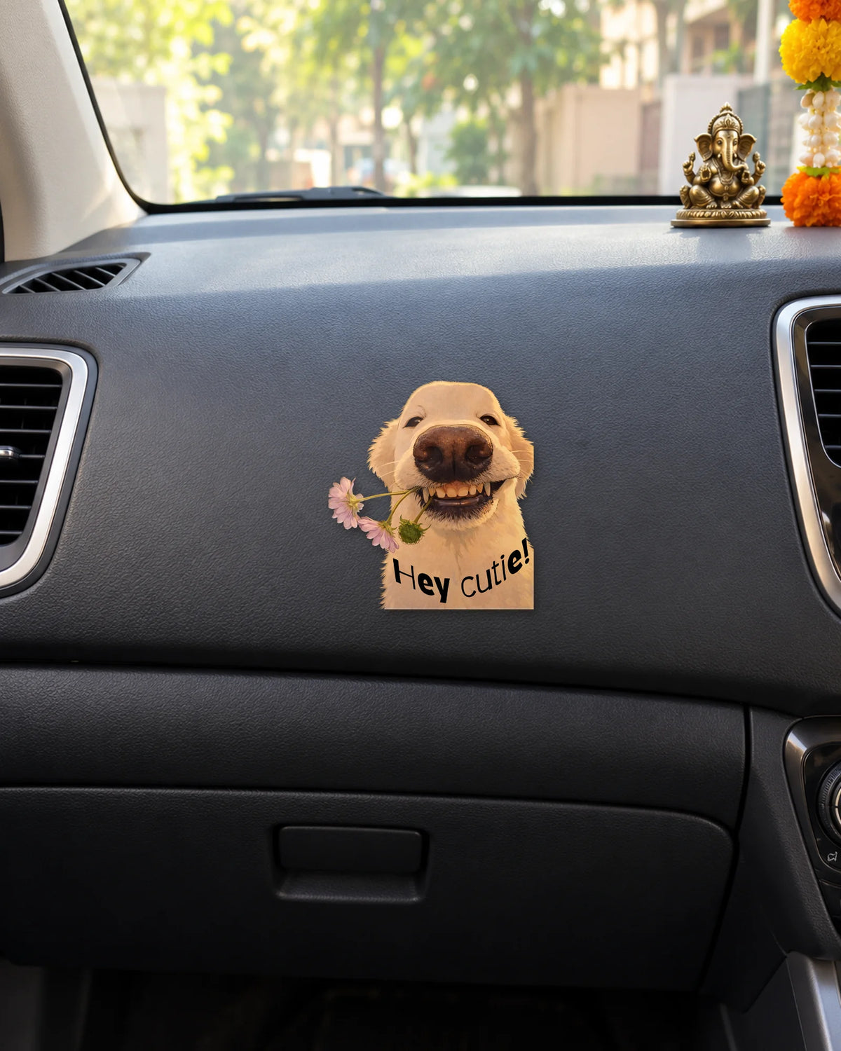 Hey Cutie sticker mockup