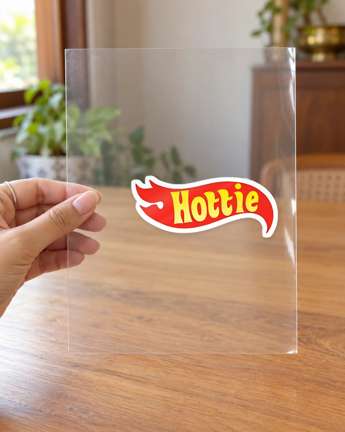 Hottie hard surface patch on clear film