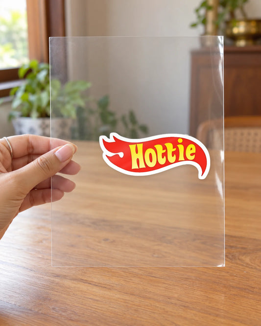 Hottie hard surface patch on clear film