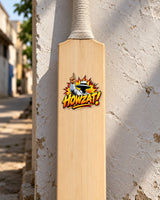Howzat cricket bat patch on a bat