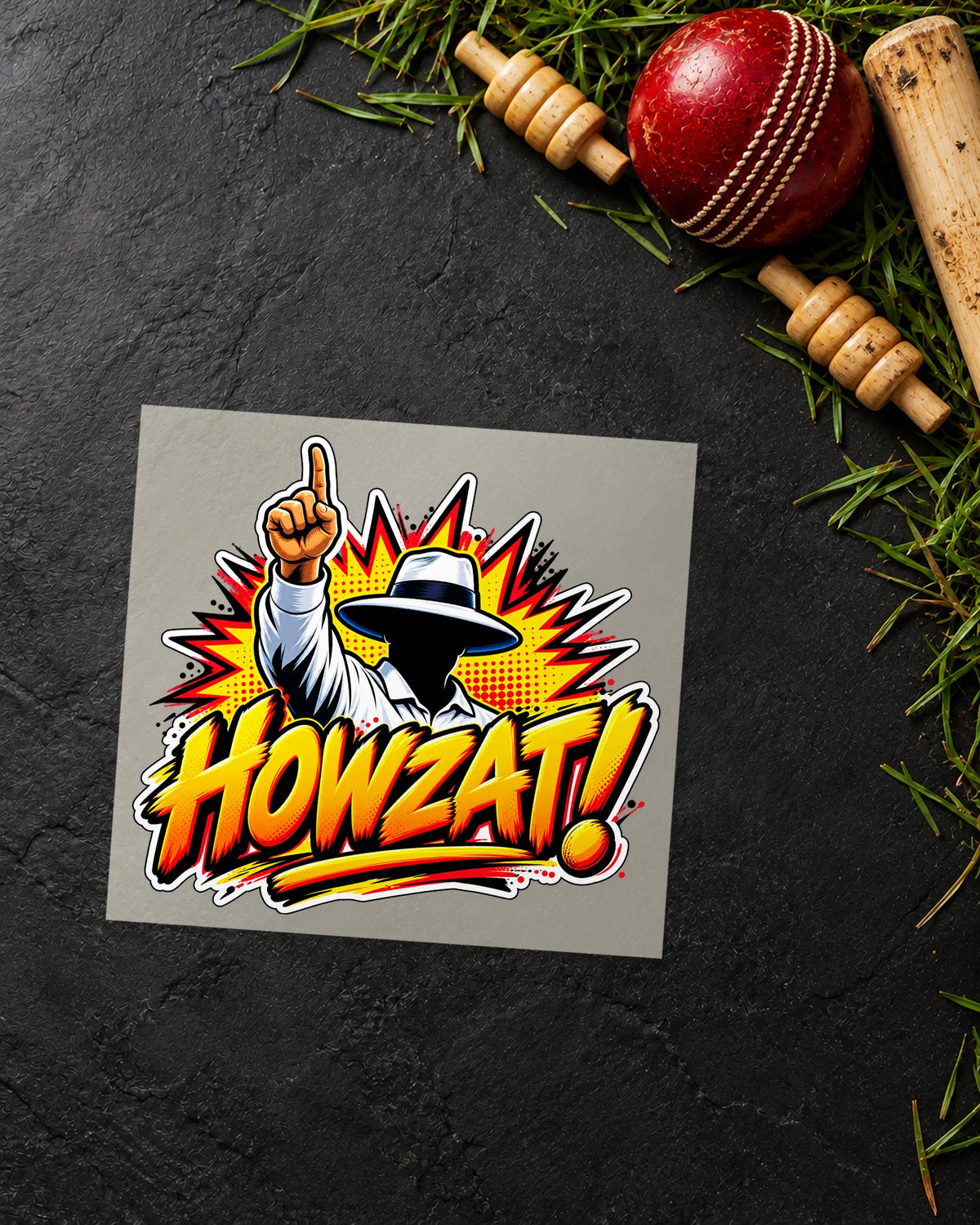 Howzat iron-on patch transfer